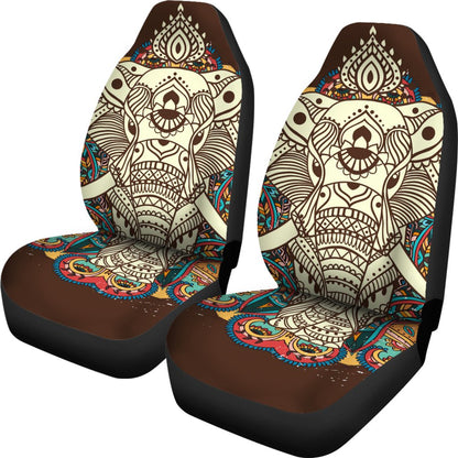 Elephant Colorful Indian Universal Fit Car Seat Covers