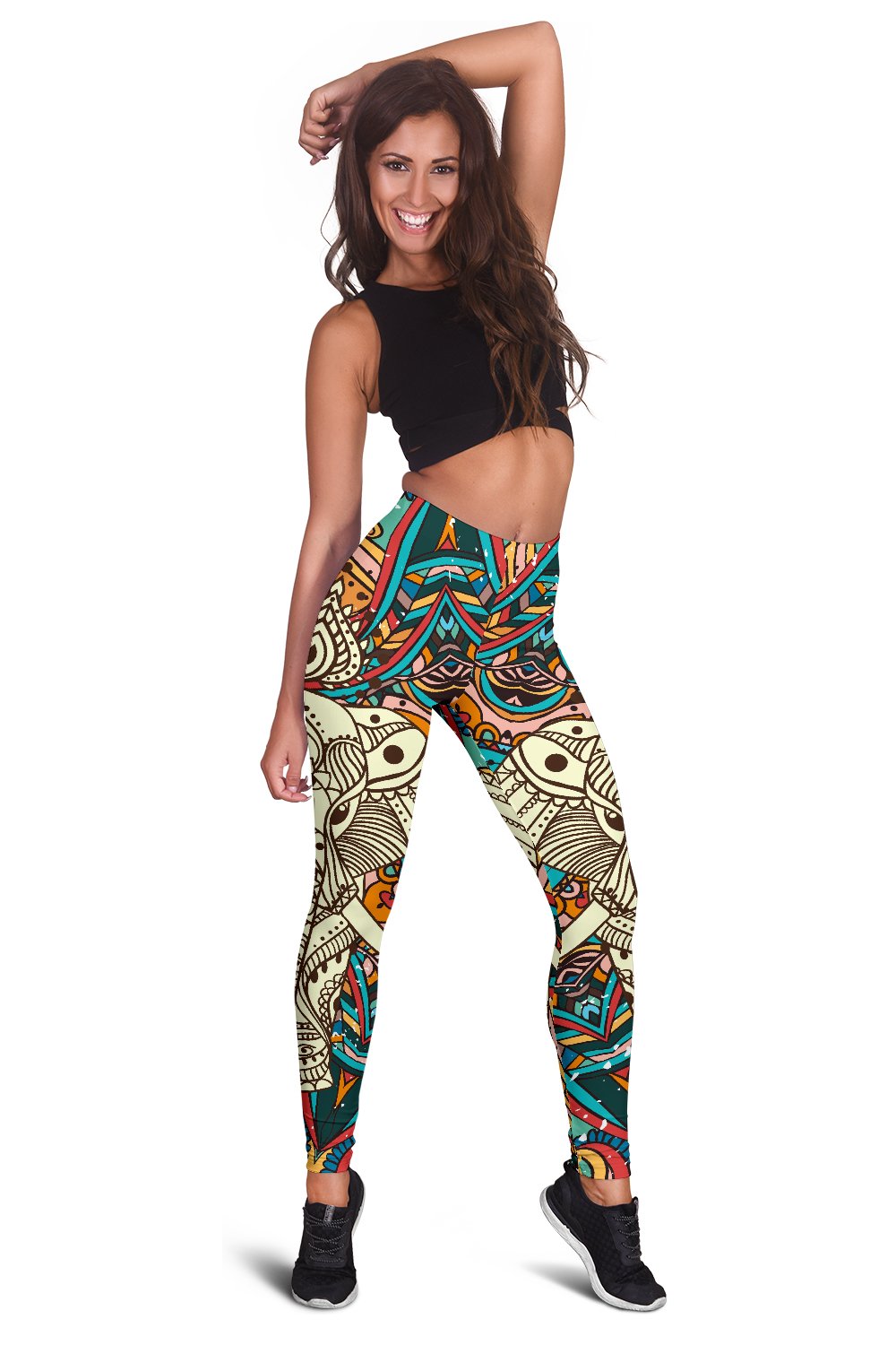 Elephant Colorful Indian Women Leggings