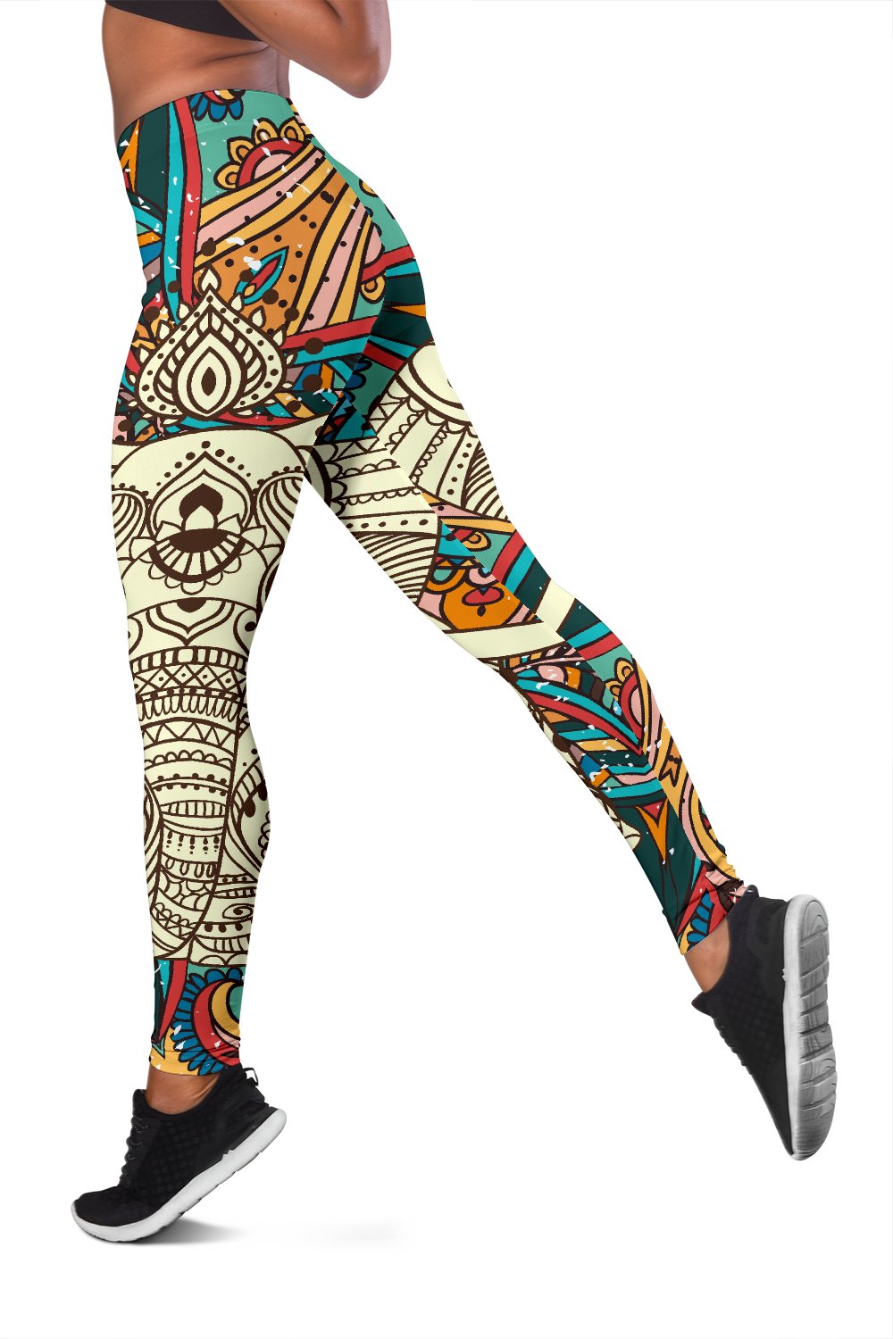 Elephant Colorful Indian Women Leggings