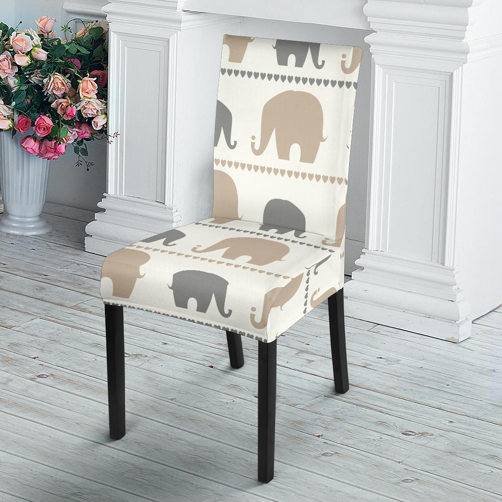 Elephant Cute Dining Chair Slipcover-JORJUNE.COM