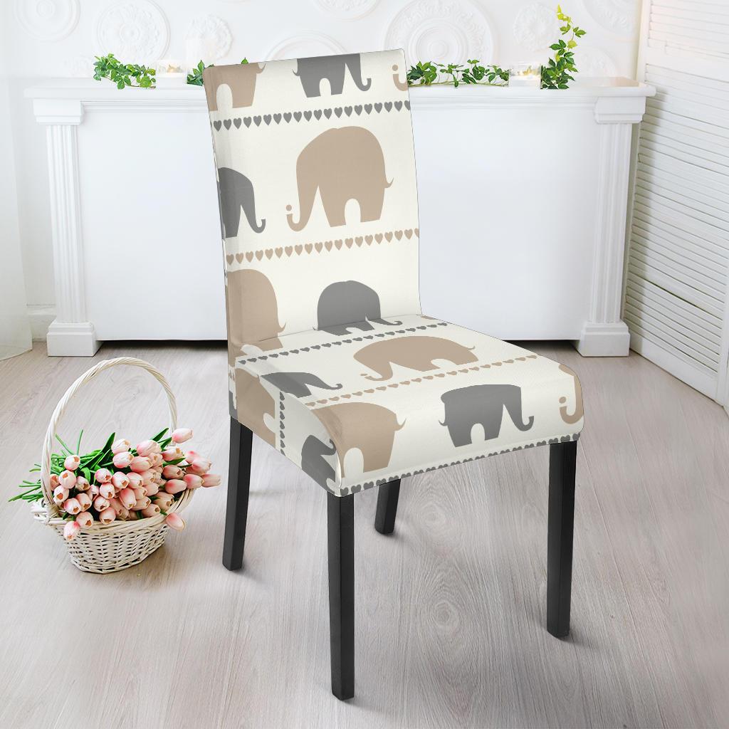 Elephant Cute Dining Chair Slipcover-JORJUNE.COM