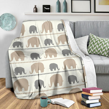 Elephant Cute Fleece Blanket