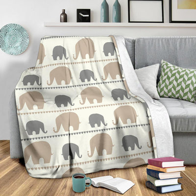 Elephant Cute Fleece Blanket