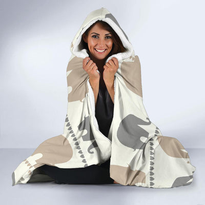 Elephant Cute Hooded Blanket-JORJUNE.COM