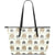 Elephant Cute Large Leather Tote Bag