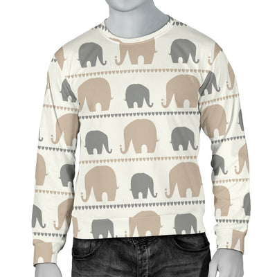 Elephant Cute Men Crewneck Sweatshirt
