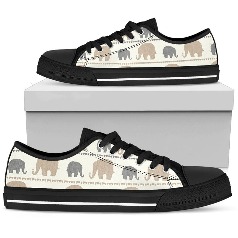 Elephant Cute Men Low Top Shoes