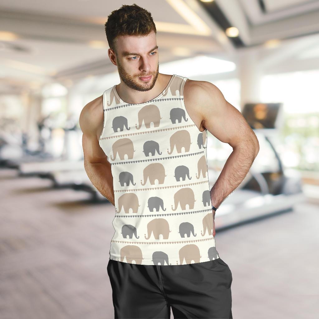 Elephant Cute Men Tank Top
