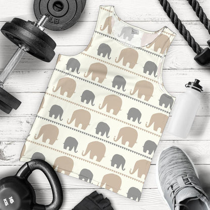 Elephant Cute Men Tank Top