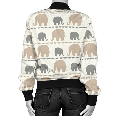 Elephant Cute Women Casual Bomber Jacket