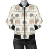 Elephant Cute Women Casual Bomber Jacket