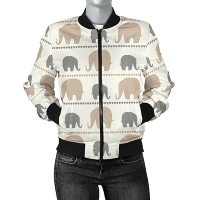 Elephant Cute Women Casual Bomber Jacket