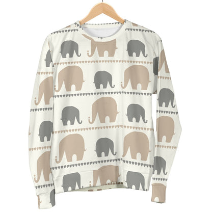 Elephant Cute Women Crewneck Sweatshirt