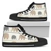 Elephant Cute Women High Top Shoes