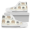 Elephant Cute Women High Top Shoes