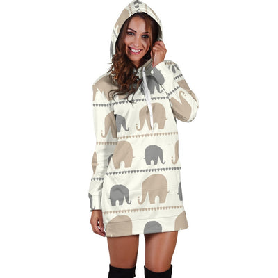 Elephant Cute Women Hoodie Dress