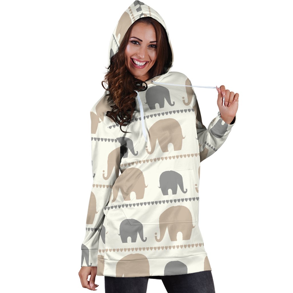 Elephant Cute Women Hoodie Dress