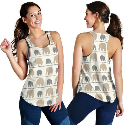 Elephant Cute Women Racerback Tank Top