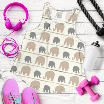 Elephant Cute Women Racerback Tank Top
