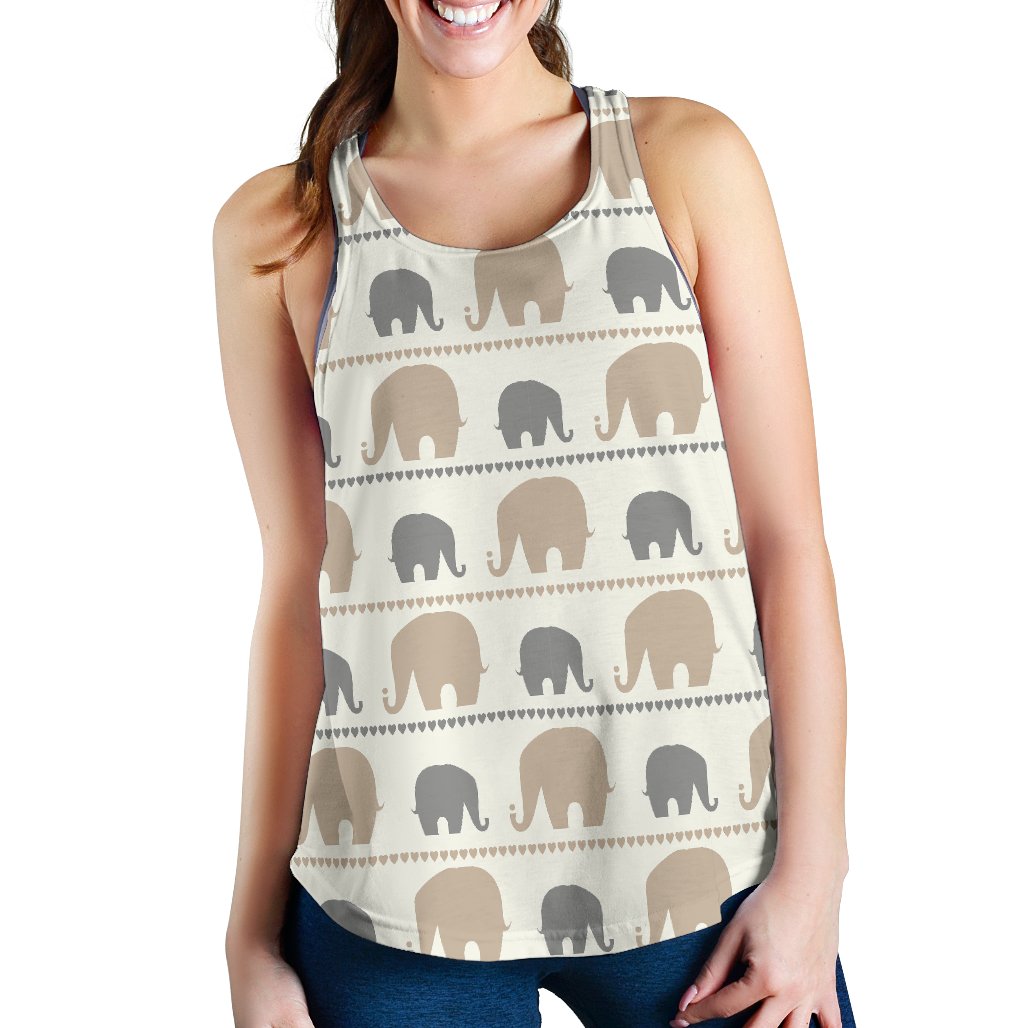 Elephant Cute Women Racerback Tank Top