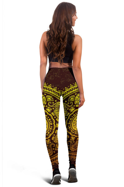 Elephant Gold Mandala Women Leggings