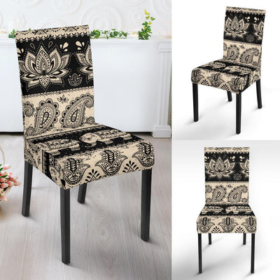 Elephant Hansa Lotus Pattern Dining Chair Slipcover-JORJUNE.COM