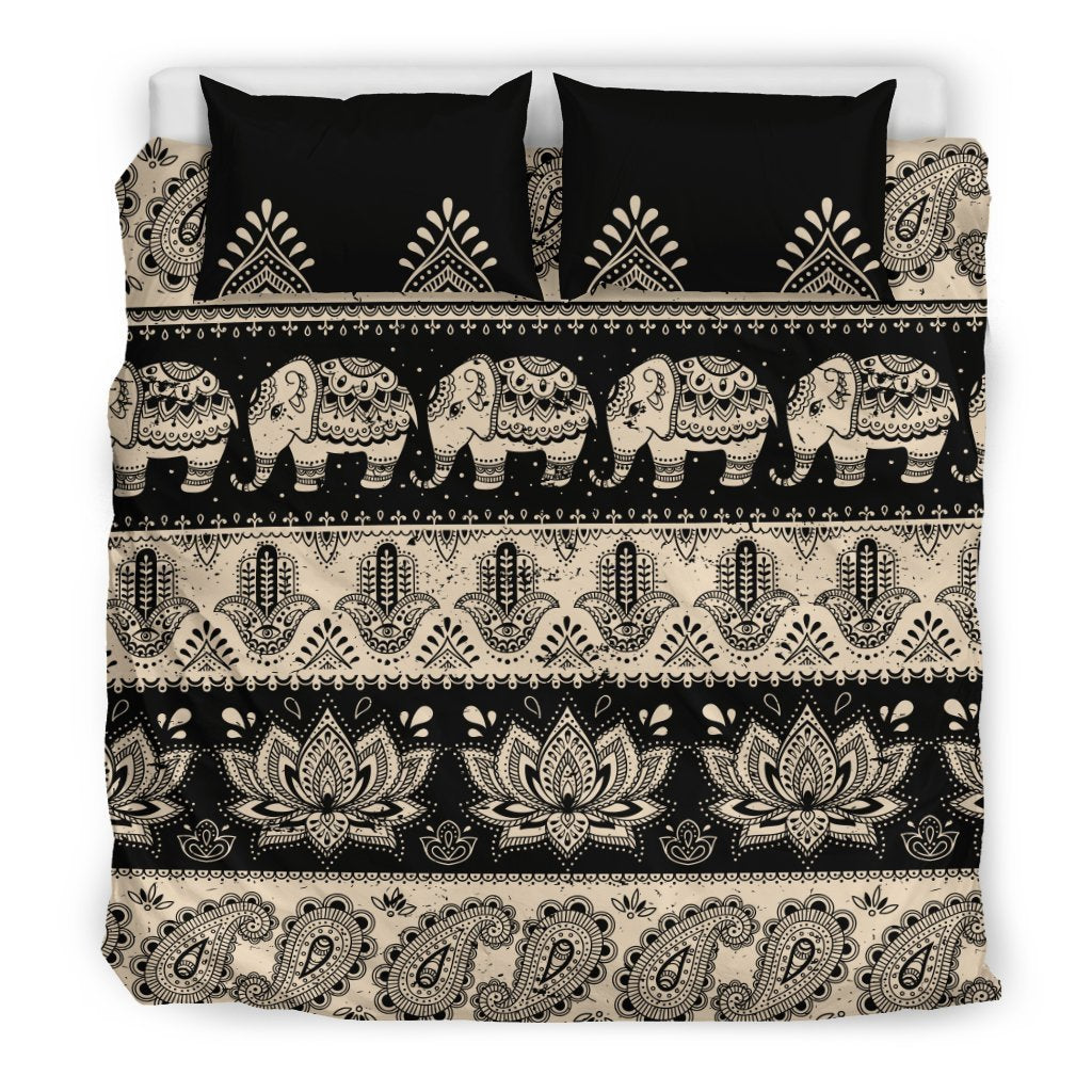 Elephant Hansa Lotus Pattern Duvet Cover Bedding Set