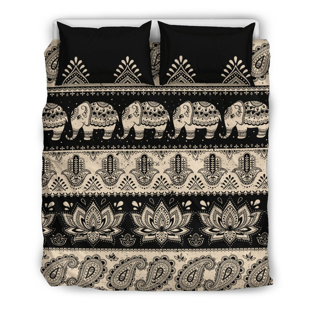 Elephant Hansa Lotus Pattern Duvet Cover Bedding Set