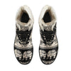 Elephant Hansa Lotus Pattern Faux Fur Leather Boots