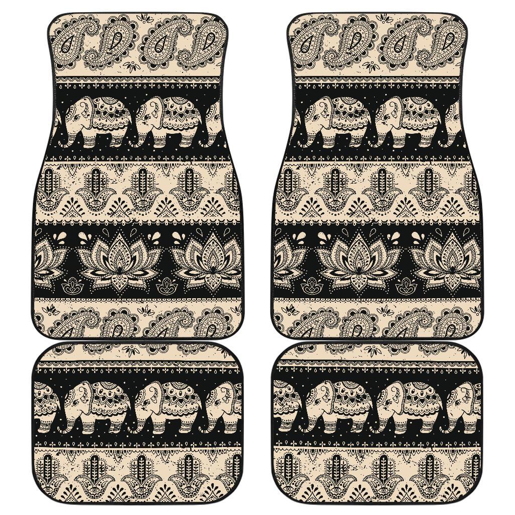 Elephant Hansa Lotus Pattern Front and Back Car Floor Mats