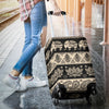 Elephant Hansa Lotus Pattern Luggage Cover Protector