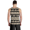 Elephant Hansa Lotus Pattern Men Tank Top