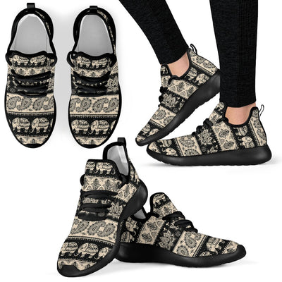 Elephant Hansa Lotus Pattern Mesh Knit Sneakers Shoes