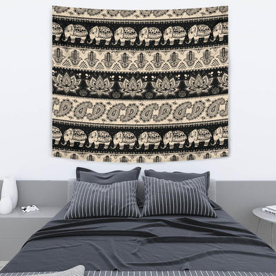 Elephant Hansa Lotus Pattern Tapestry