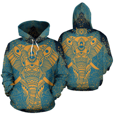 Elephant Indian All Over Print Hoodie