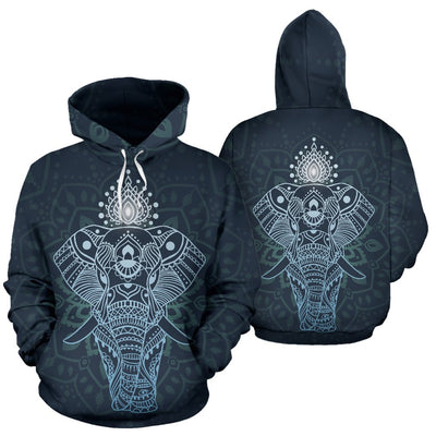 Elephant Mandala All Over Print Hoodie