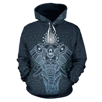 Elephant Mandala All Over Print Hoodie