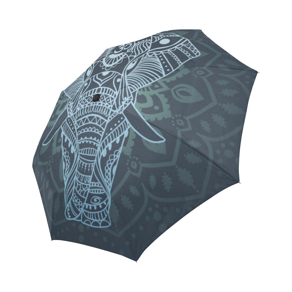 Elephant Mandala Automatic Foldable Umbrella