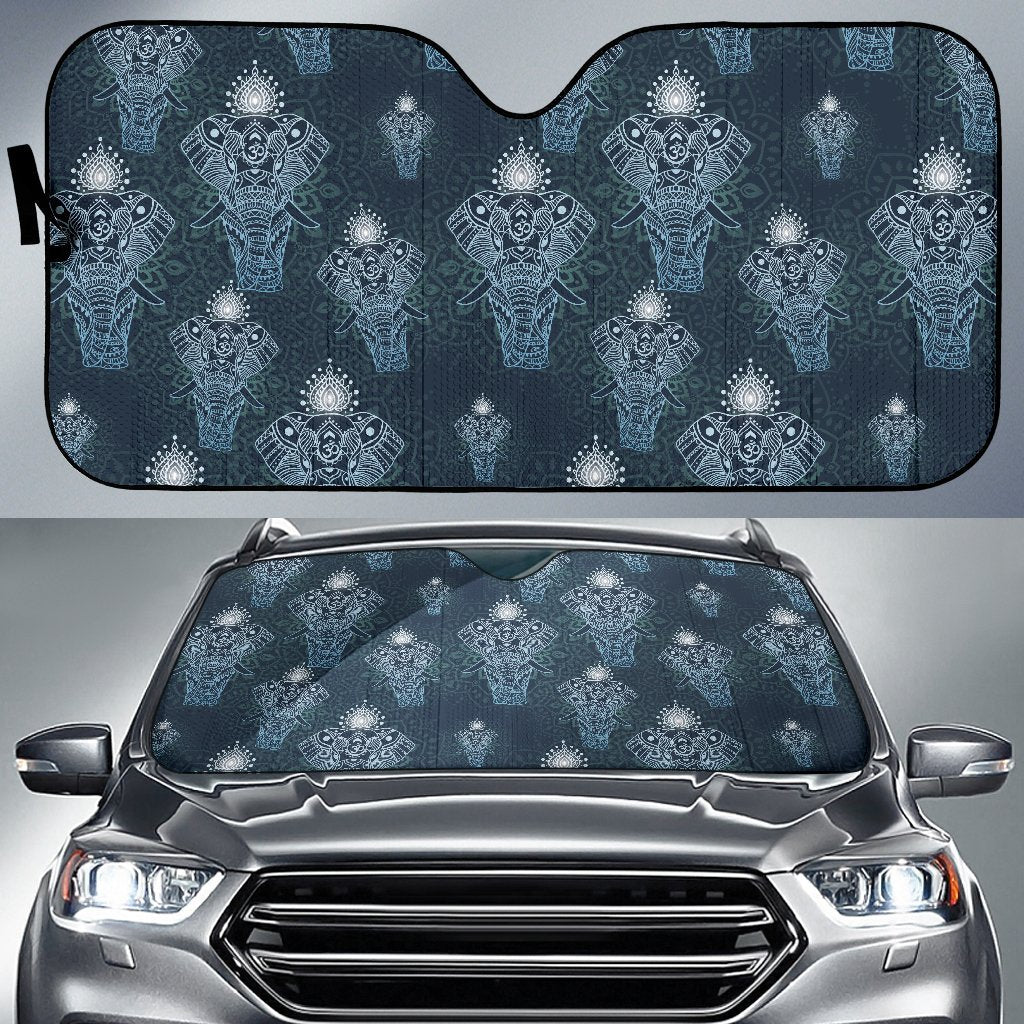 Elephant Mandala Car Sun Shade-JorJune