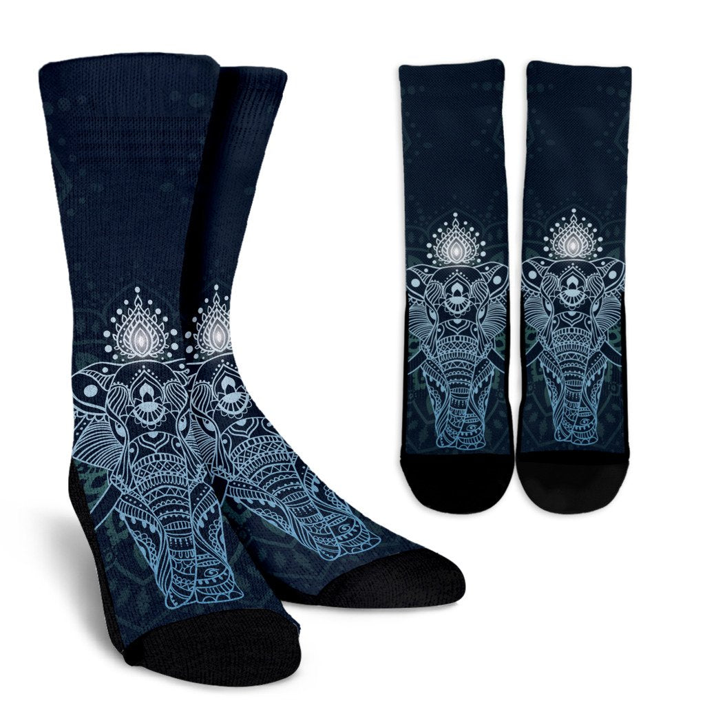 Elephant Mandala Crew Socks