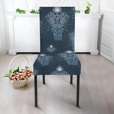 Elephant Mandala Dining Chair Slipcover-JORJUNE.COM