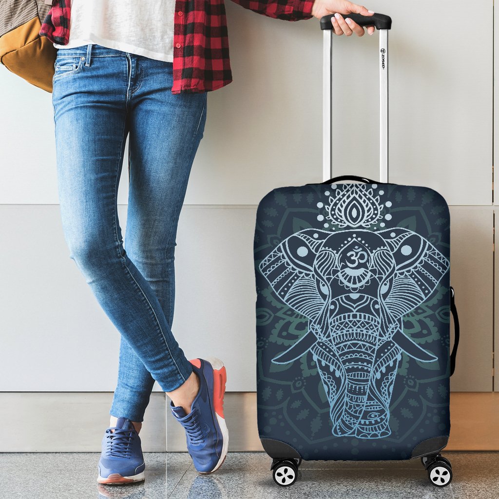 Elephant Mandala Luggage Cover Protector