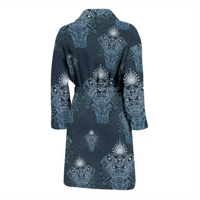 Elephant Mandala Men Bath Robe