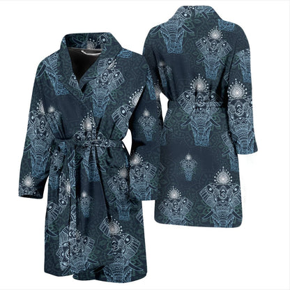 Elephant Mandala Men Bath Robe