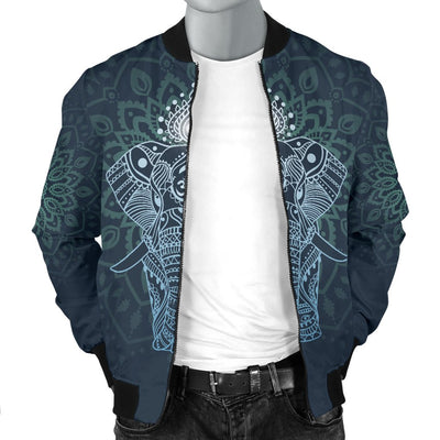 Elephant Mandala Men Casual Bomber Jacket