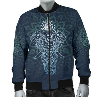 Elephant Mandala Men Casual Bomber Jacket