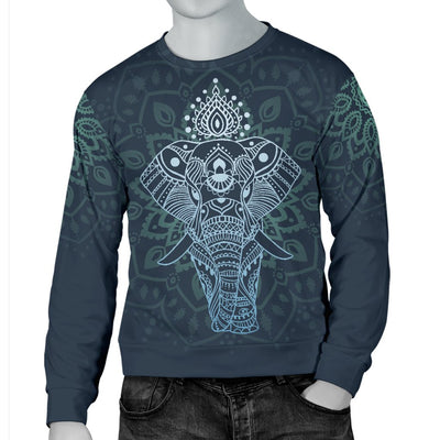 Elephant Mandala Men Crewneck Sweatshirt
