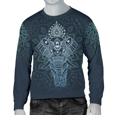 Elephant Mandala Men Crewneck Sweatshirt