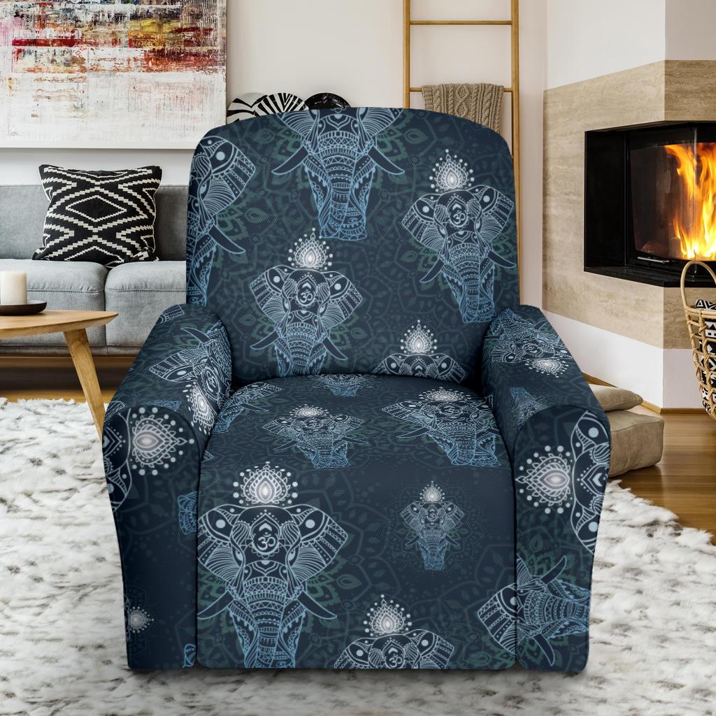 Elephant Mandala Recliner Slipcover-JORJUNE.COM