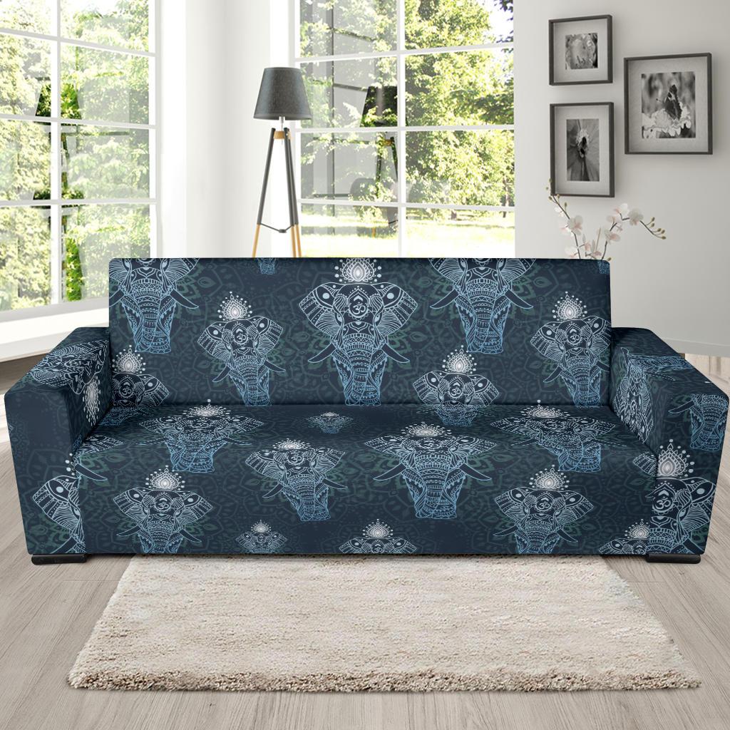 Elephant Mandala Sofa Slipcover-JORJUNE.COM